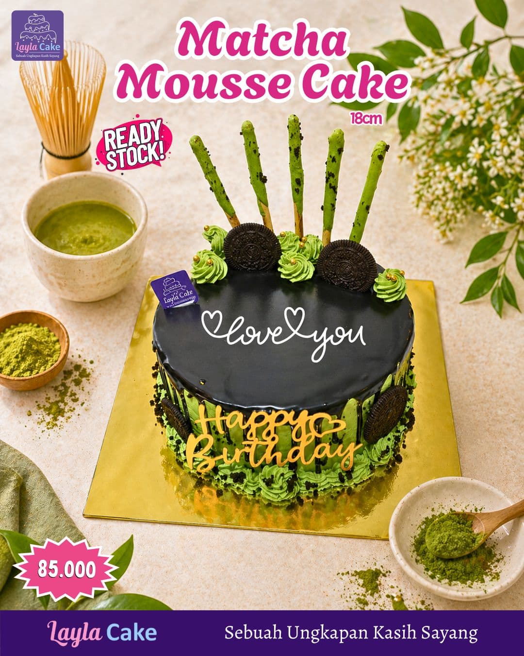 Matcha Mousse Cake